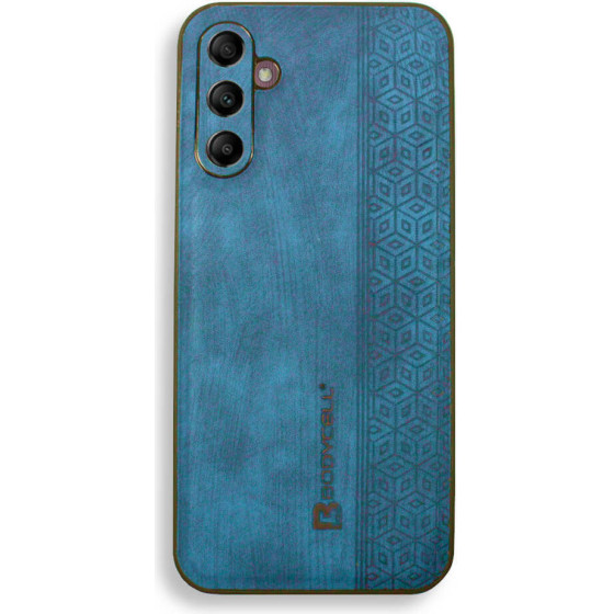 Bodycell Pattern Leather Backcover Samsung A14 Blue - (BY-00031)
