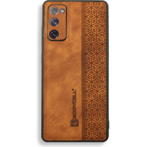 Bodycell Pattern Leather Backcover Samsung S20 FE Brown - (BY-00034)