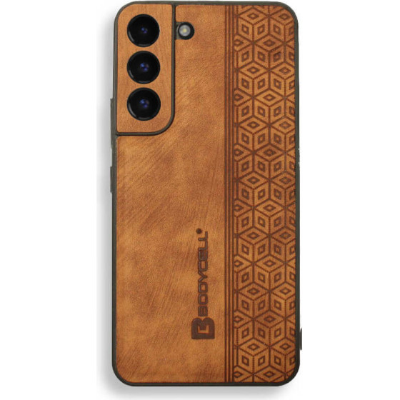 Bodycell Pattern Leather Backcover Samsung S22 Brown - (BY-00038)