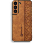Bodycell Pattern Leather Backcover Samsung S21 FE Brown - (BY-00036)