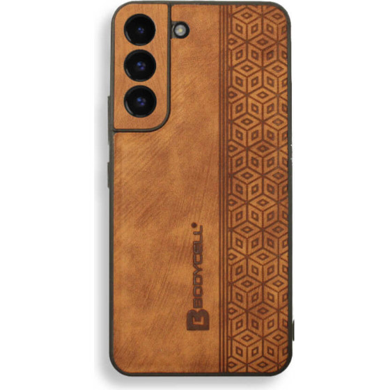 Bodycell Pattern Leather Backcover Samsung S21 FE Brown - (BY-00036)