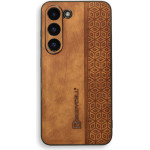 Bodycell Pattern Leather Backcover Samsung S23 Brown - (BY-00044)