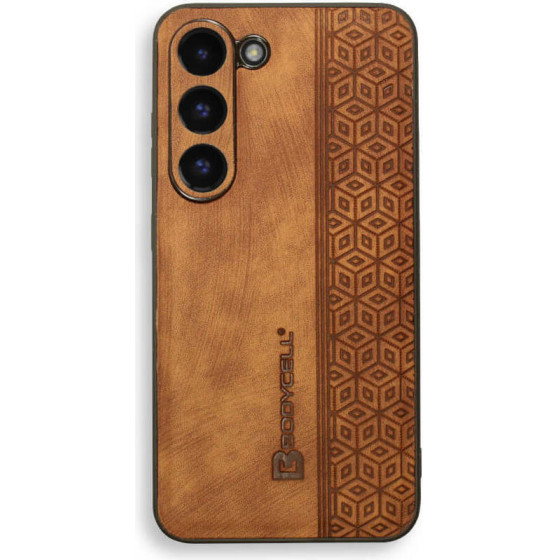 Bodycell Pattern Leather Backcover Samsung S23 Brown - (BY-00044)
