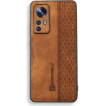 Bodycell Pattern Leather Backcover Xiaomi 12/12X/12S Brown - (BY-00050)