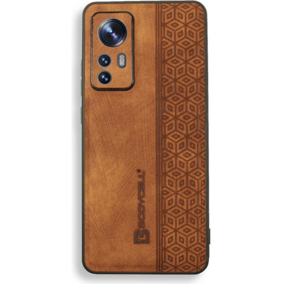 Bodycell Pattern Leather Backcover Xiaomi 12/12X/12S Brown - (BY-00050)