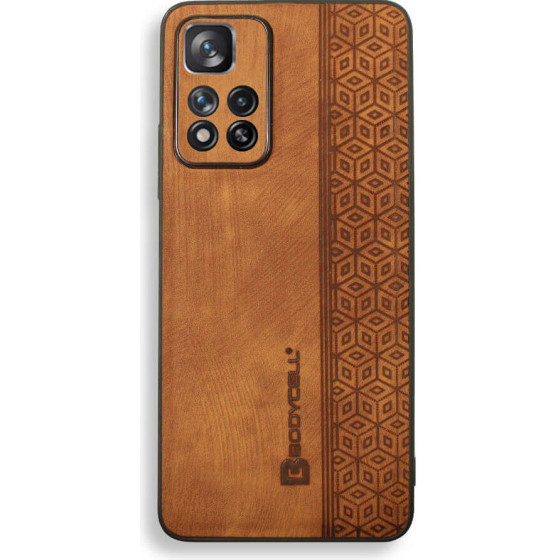 Bodycell Pattern Leather Backcover Xiaomi Note 11 Pro Plus Brown - (BY-00056)