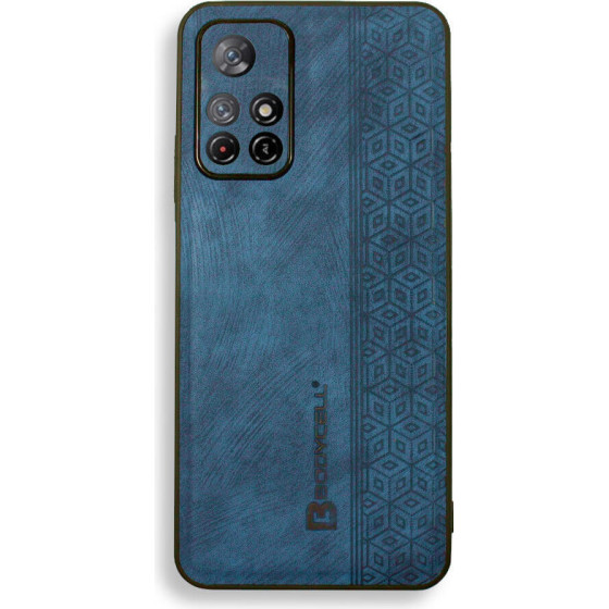 Bodycell Pattern Leather Backcover Xiaomi Note 11T/Note 11s 5G/Poco M4 Pro 5G Blue - (BY-00053)