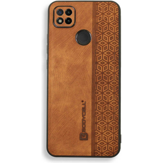 Bodycell Pattern Leather Backcover Xiaomi Redmi 9C/10A Brown - (BY-00046)