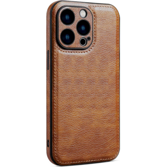 Bodycell Prestige Leather Backcover iPhone 12 Pro Brown - (BJ-00019)