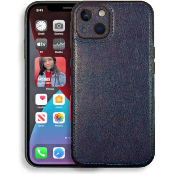 Bodycell Prestige Leather Backcover iPhone 13 Blue - (BJ-00026)
