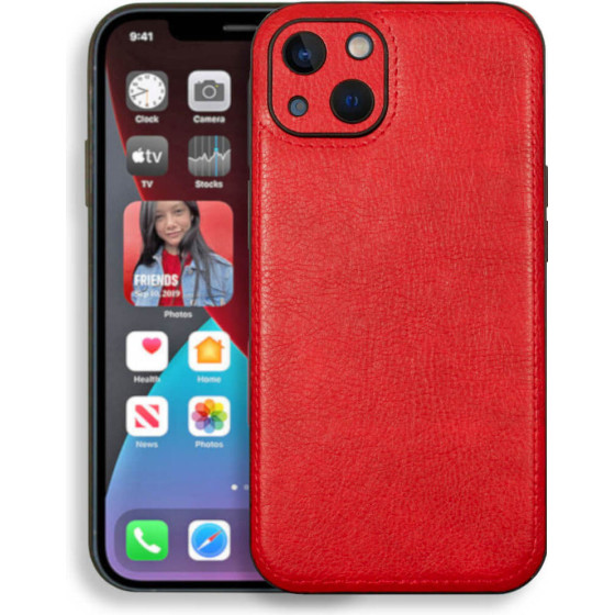 Bodycell Prestige Leather Backcover iPhone 14 Red - (BJ-00040)