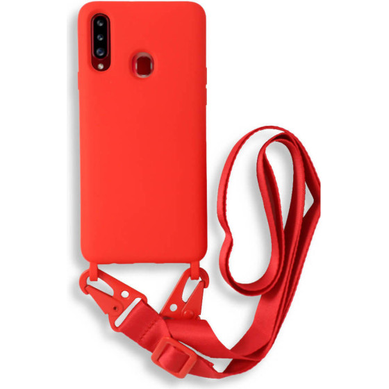 Bodycell Silicon Case �� ������� Samsung A20s Red - (BL-00052)