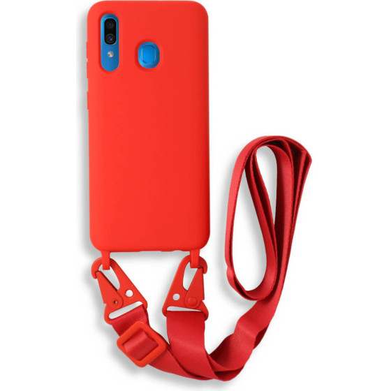 Bodycell Silicon Case �� ������� Samsung A30 Red - (BL-00066)