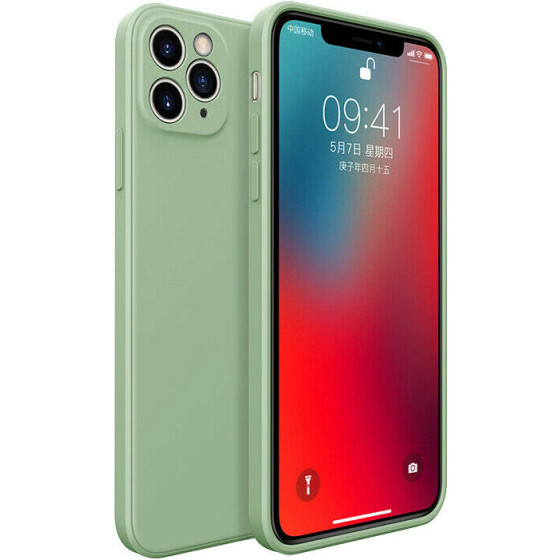 Bodycell Square Liquid Silicon Case iPhone 11 Pro Light Green - (04-00724)