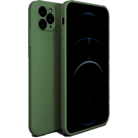 Bodycell Square Liquid Silicon Case iPhone 11 Pro Max Dark Green - (04-00516)