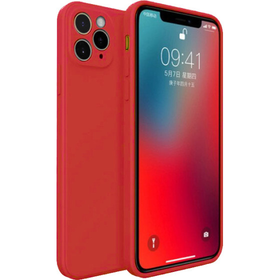 Bodycell Square Liquid Silicon Case iPhone 11 Pro Max Red - (04-00889)