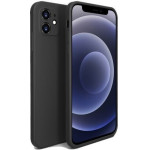Bodycell Square Liquid Silicon Case iPhone 12 Black - (04-00740)