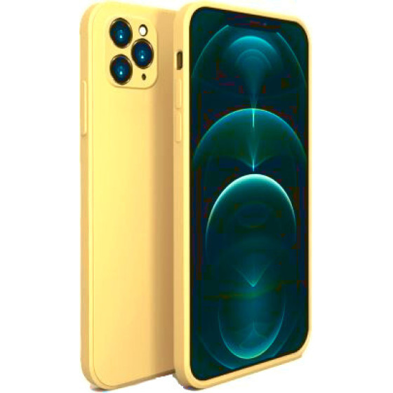 Bodycell Square Liquid Silicon Case iPhone 11 Pro Max Yellow - (04-00521)