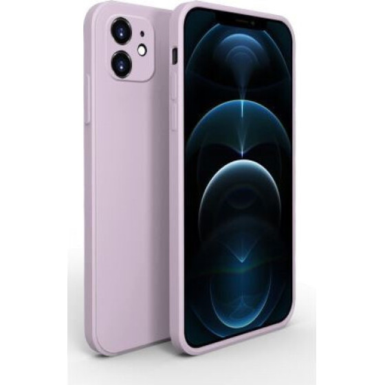 Bodycell Square Liquid Silicon Case iPhone 12 Light Violet - (04-00734)