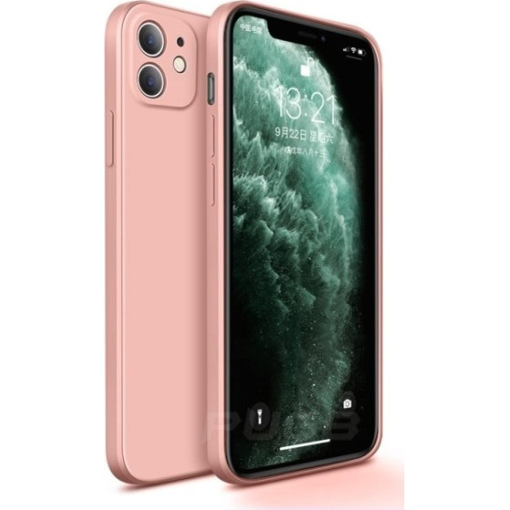 Bodycell Square Liquid Silicon Case iPhone 12 Pink - (04-00738)