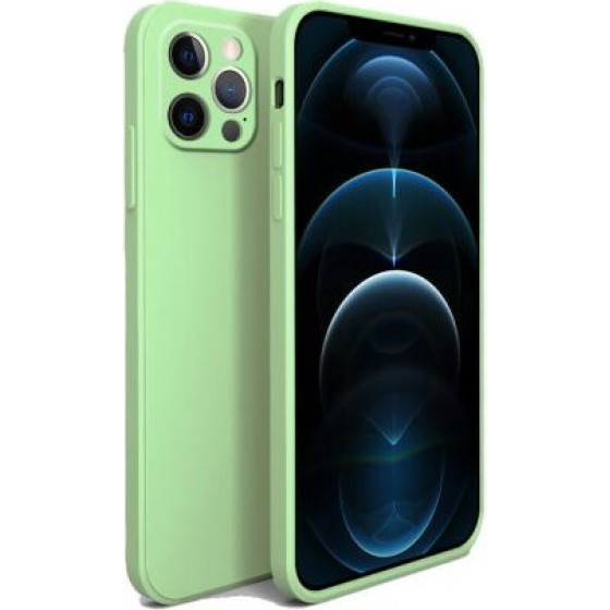 Bodycell Square Liquid Silicon Case iPhone 12 Pro Light Green - (04-00743)