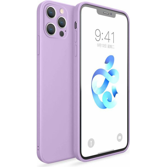 Bodycell Square Liquid Silicon Case iPhone 13 Pro Light Violet - (04-00310)