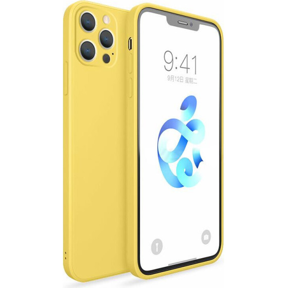 Bodycell Square Liquid Silicon Case iPhone 13 Pro Max Yellow - (04-00335)