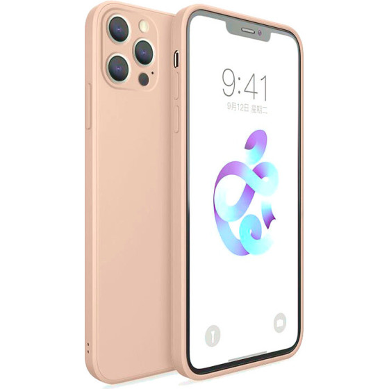 Bodycell Square Liquid Silicon Case iPhone 13 Pro Max Pink - (04-00330)