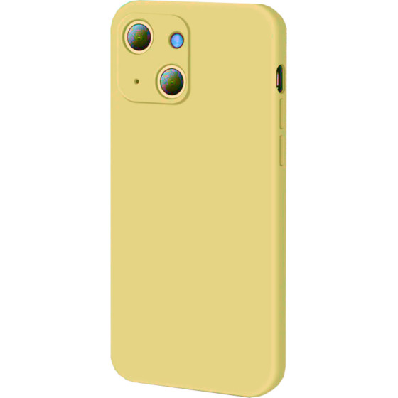 Bodycell Square Liquid Silicon Case iPhone 13 Yellow - (04-00300)