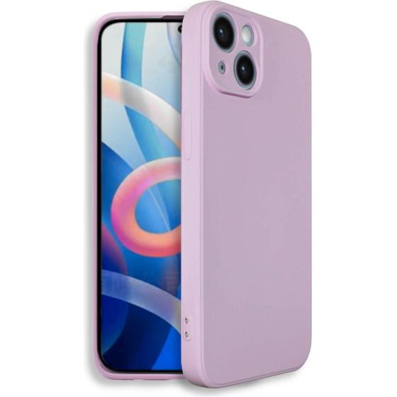 Bodycell Square Liquid Silicon Case iPhone 14 Light Violet - (BS-00004)