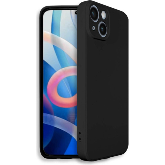 Bodycell Square Liquid Silicon Case iPhone 14 Plus Black - (BS-00015)
