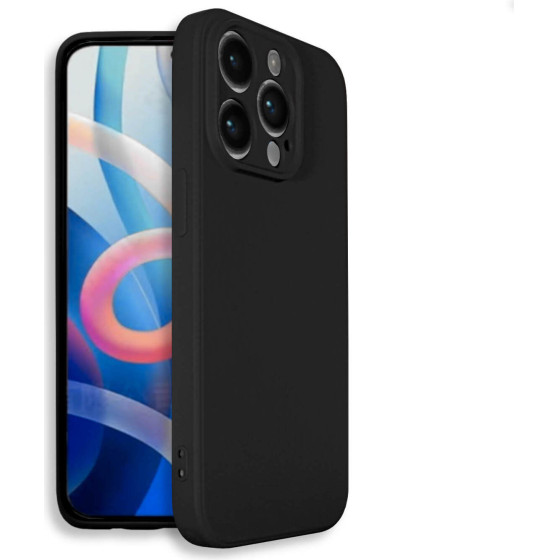 Bodycell Square Liquid Silicon Case iPhone 14 Pro Black - (BS-00008)