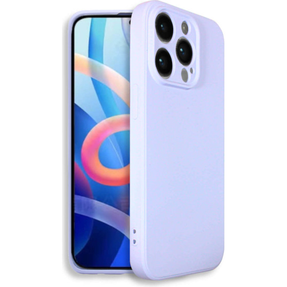 Bodycell Square Liquid Silicon Case iPhone 14 Pro Max Light Blue - (BS-00027)