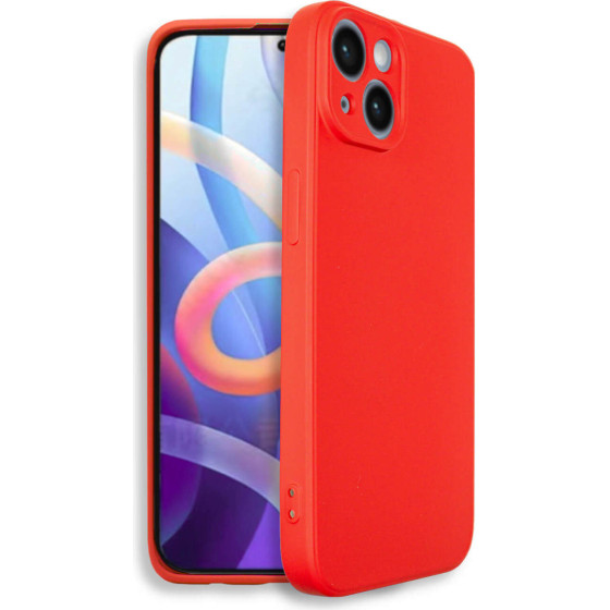 Bodycell Square Liquid Silicon Case iPhone 14 Red - (BS-00006)