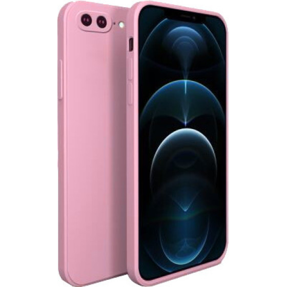 Bodycell Square Liquid Silicon Case iPhone 7/8 Plus Pink - (04-00891)