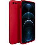 Bodycell Square Liquid Silicon Case iPhone 7/8 Plus Red - (04-00890)