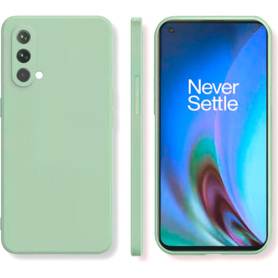Bodycell Square Liquid Silicon Case Oneplus Nord CE 5G Light Green - (04-00584)