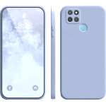 Bodycell Square Liquid Silicon Case Realme 7i/C12/C25/C25S Light Blue - (04-00336)