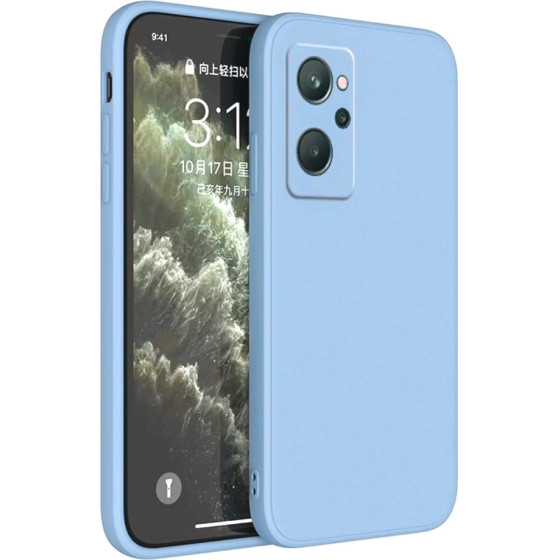 Bodycell Square Liquid Silicon Case Realme 9i 4G Light Blue - (04-00291)