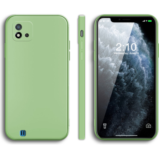 Bodycell Square Liquid Silicon Case Realme C20/C11 (2021) Light Green - (04-00912)