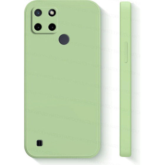 Bodycell Square Liquid Silicon Case Realme C21y/C25y Light Green - (04-00915)