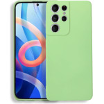 Bodycell Square Liquid Silicon Case Samsung S21 Ultra Light Green - (04-00807)