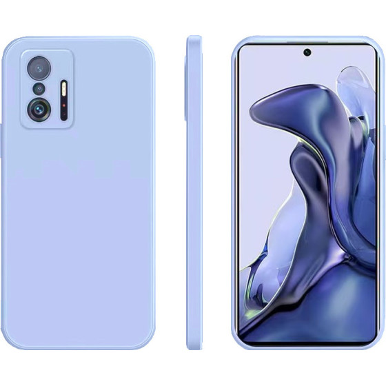 Bodycell Square Liquid Silicon Case Xiaomi 11T/11T Pro Light Blue - (04-00923)