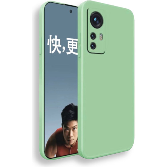 Bodycell Square Liquid Silicon Case Xiaomi 12T/12T Pro 5G Light Green - (BS-00043)