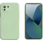 Bodycell Square Liquid Silicon Case Xiaomi Mi 11 Lite 4G/5G Light Green - (04-00939)