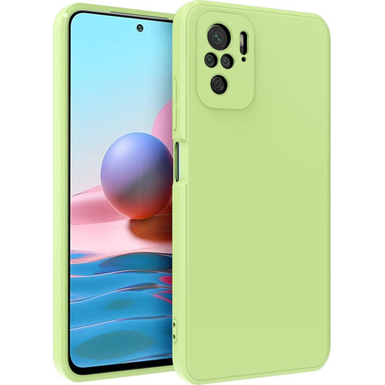 Bodycell Square Liquid Silicon Case Xiaomi Note 10/10s/Poco M5s Light Green - (04-00762)
