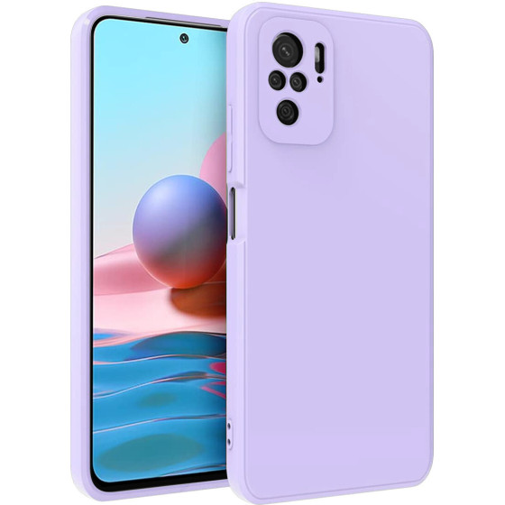 Bodycell Square Liquid Silicon Case Xiaomi Note 10/10s/Poco M5s Light Violet - (04-00760)