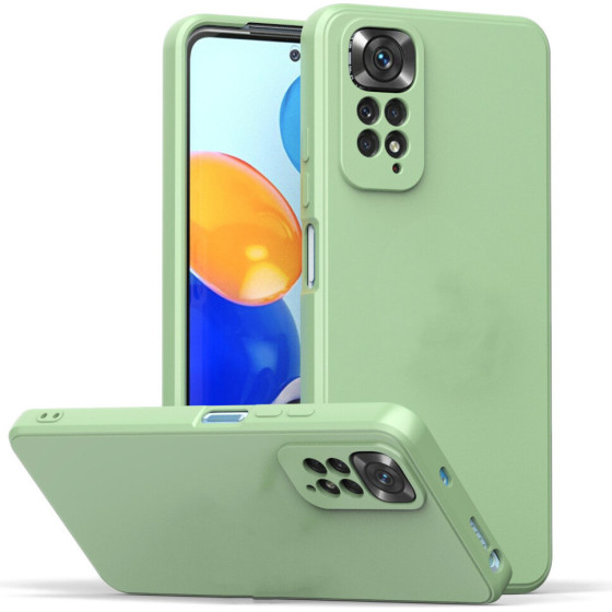 Bodycell Square Liquid Silicon Case Xiaomi Note 11 Pro Plus 5G Light Green - (04-00945)
