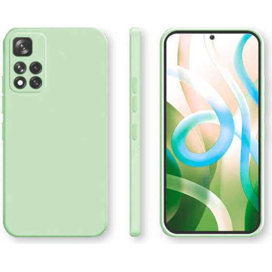 Bodycell Square Liquid Silicon Case Xiaomi Note 11T/Note 11s 5G/Poco M4 Pro 5G Light Green - (04-00948)