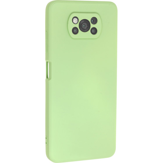 Bodycell Square Liquid Silicon Case Xiaomi Poco X3 NFC/X3 Pro Light Green - (04-00789)
